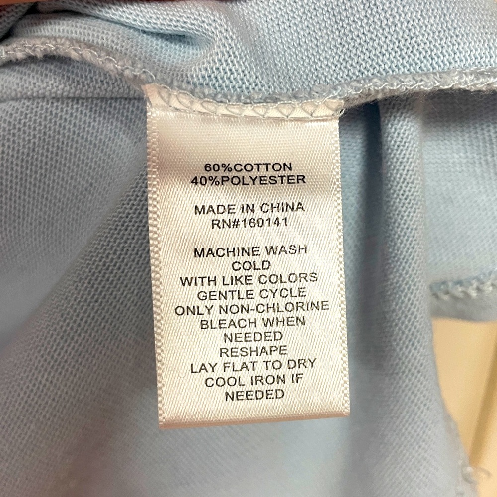 Daily Thread Light Blue Half Button Ruffle Trim Hi Low Blouse Sz XS - Picture 4 of 5